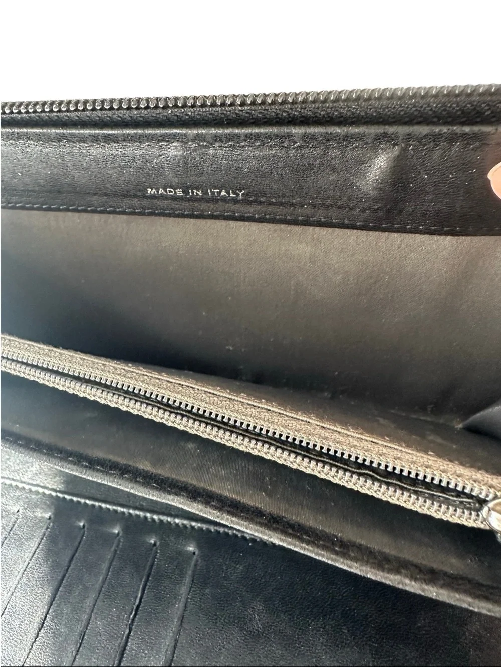 CHANEL Black Quilted Camellia Leather Card Holder with CC Logo